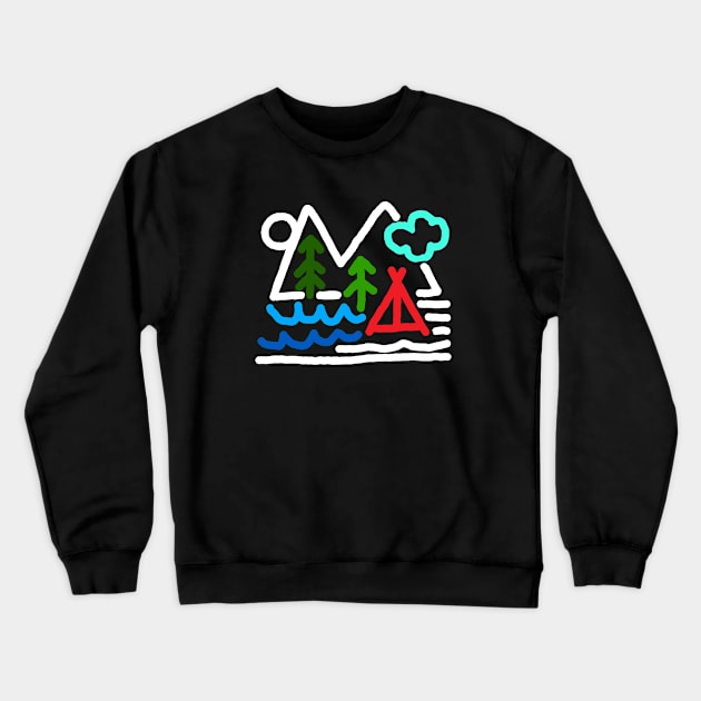 Camp Sign Area Crewneck Sweatshirt by AVEandLIA